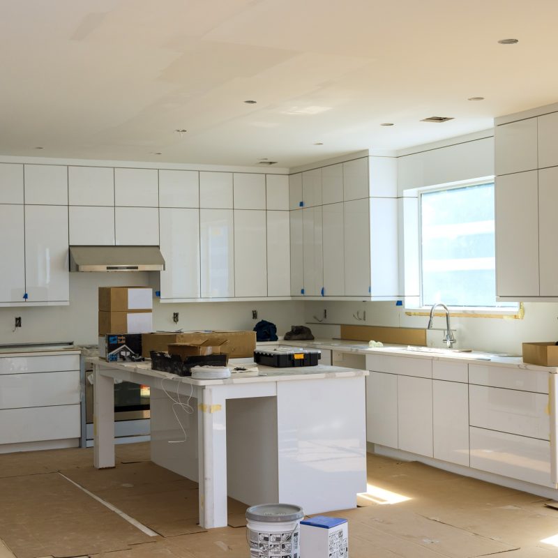 Remodel home improvement view installed in a new kitchen